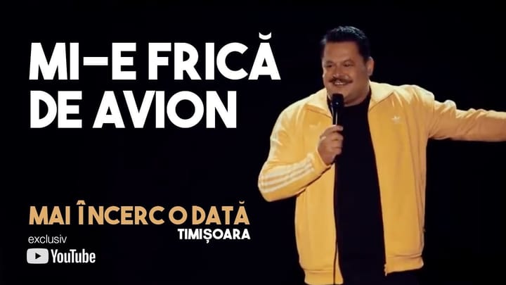Miniatura clipului Mihai Bobonete - Mi-e frica de avion (stand up / show Mai încerc o dată / Timisoara)