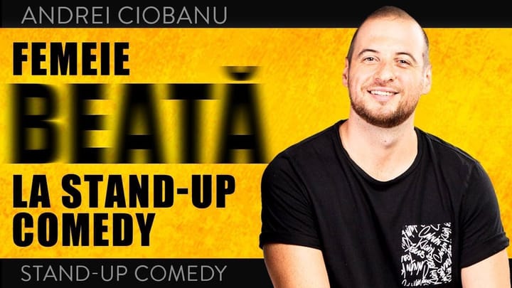 Miniatura clipului ANDREI CIOBANU - FEMEIE BEATĂ ÎN PUBLIC LA STAND-UP COMEDY (moment de improvizație @Club 99)