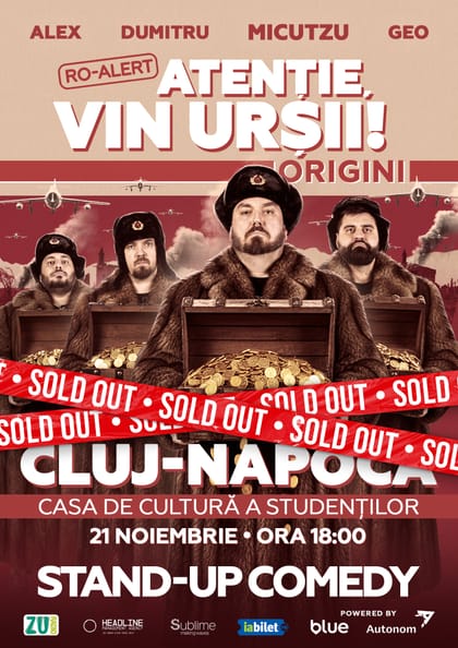 Afișul pentru Micutzu, Geo Adrian și George Dumitru - “Atentie, vin ursii!” - SAMBATA