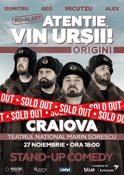 Afișul pentru Micutzu, Geo Adrian și George Dumitru - “Atentie, vin ursii!”