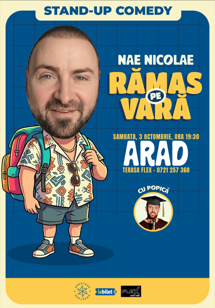 Afișul pentru Ramas pe vara – stand-up cu Nae Nicolae și Popica