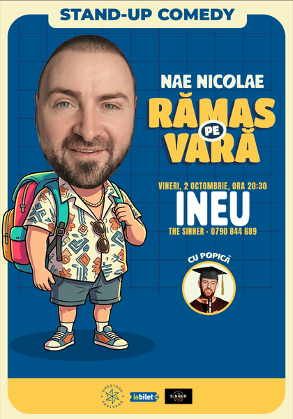 Afișul pentru Ramas pe vara – stand-up cu Nae Nicolae și Popica