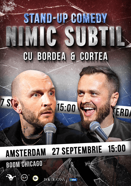 Afișul pentru Bordea & Cortea - "Nimic subtil"