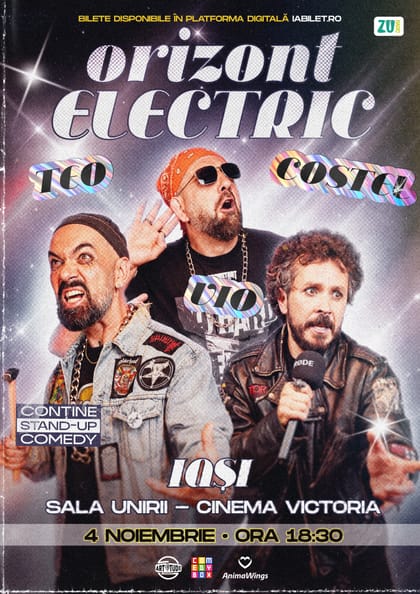 Afișul pentru Teo, Vio și Costel - Orizont Electric | Stand Up Comedy Show