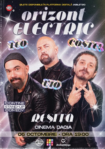 Afișul pentru Teo, Vio și Costel - Orizont Electric | Stand Up Comedy Show