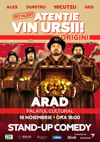Afișul pentru Micutzu, Geo Adrian și George Dumitru - “Atentie, vin ursii!”