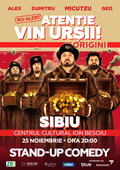 Afișul pentru Micutzu, Geo Adrian și George Dumitru - “Atentie, vin ursii!”