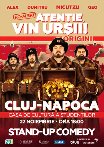 Afișul pentru Micutzu, Geo Adrian și George Dumitru - “Atentie, vin ursii!” - DUMINICA
