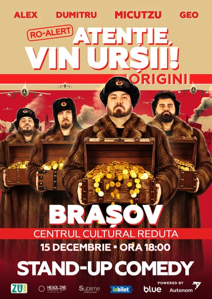 Afișul pentru Micutzu, Geo Adrian și George Dumitru - “Atentie, vin ursii!” - MARTI