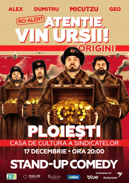 Afișul pentru Micutzu, Geo Adrian și George Dumitru - “Atentie, vin ursii!”