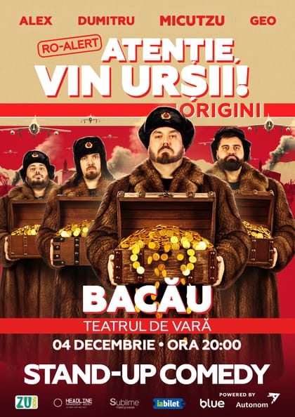 Afișul pentru Micutzu, Geo Adrian și George Dumitru - “Atentie, vin ursii!”
