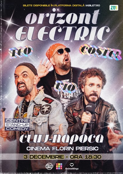 Afișul pentru Teo, Vio și Costel - Orizont Electric | Stand Up Comedy Show