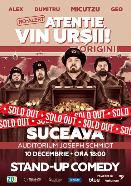 Afișul pentru Micutzu, Geo Adrian și George Dumitru - “Atentie, vin ursii!” - JOI