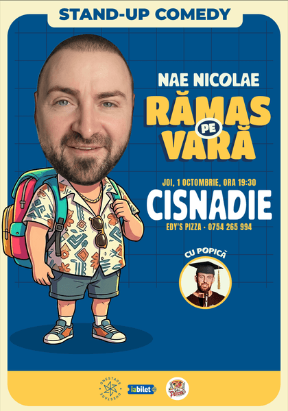 Afișul pentru Ramas pe vara – stand-up cu Nae Nicolae și Popica